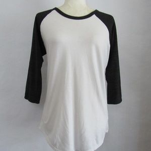 LuLaRoe Medium Randy Dark Grey & White